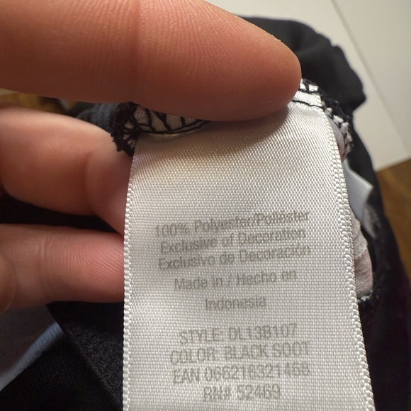 Danskin Now Women Black Drawstring Capri Pants XXL 2X Athletic Stretch Stripe - Picture 9 of 9